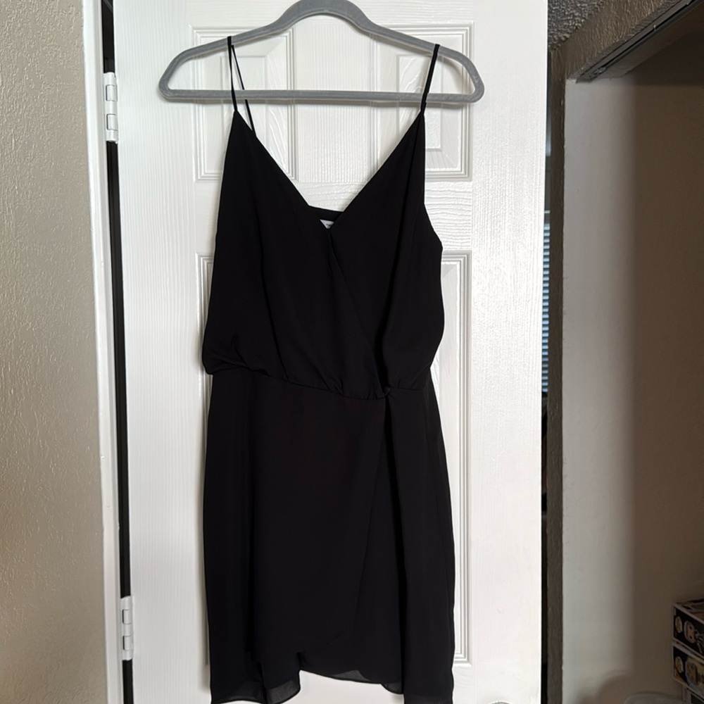 Naked Zebra Black Wrap Dress NWT